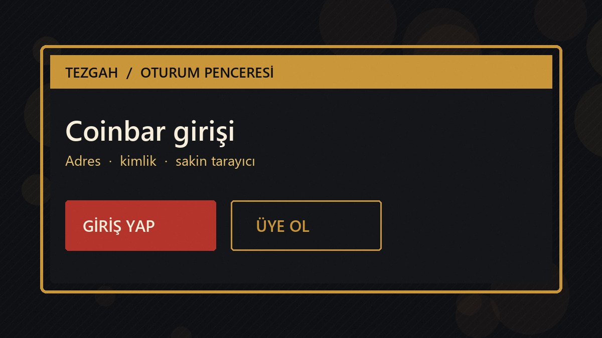 Coinbar-Login-Fenster
